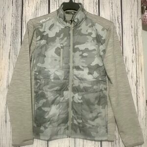 $248 NWT RLX RALPH LAUREN Men's Golf Camo Wool-Blend Quilted Hybrid Jacket Large